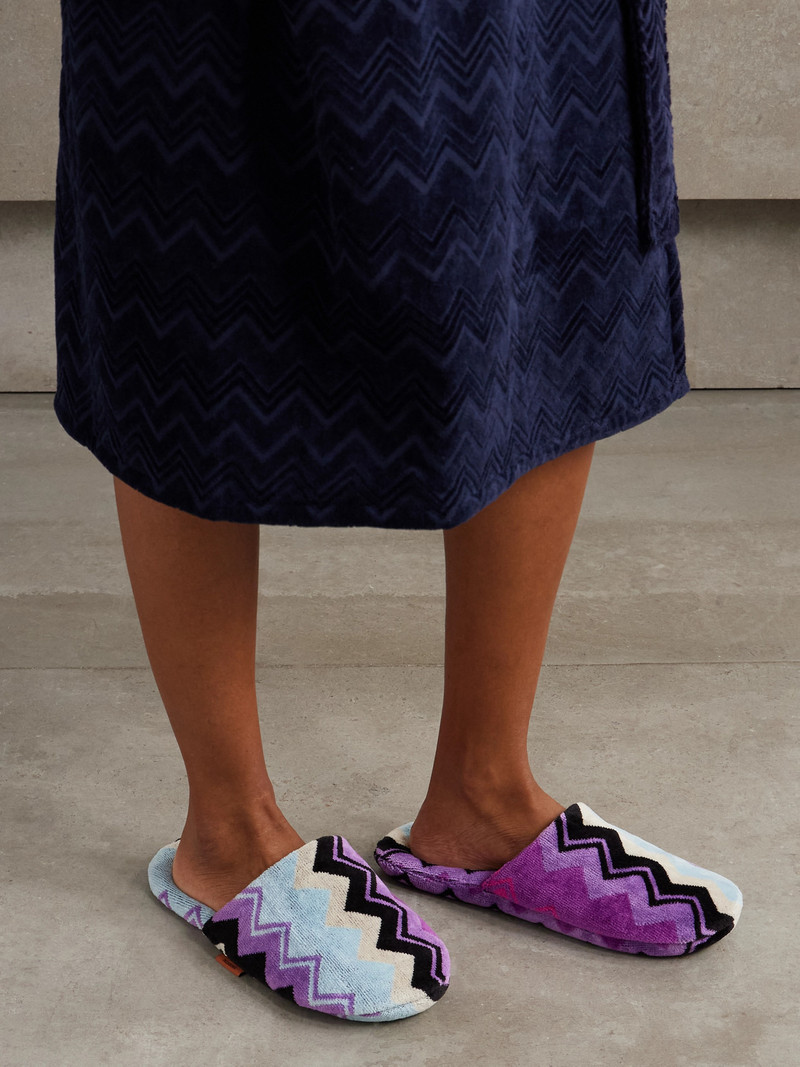 Missoni Giacomo Striped Cotton-terry Slippers outlook