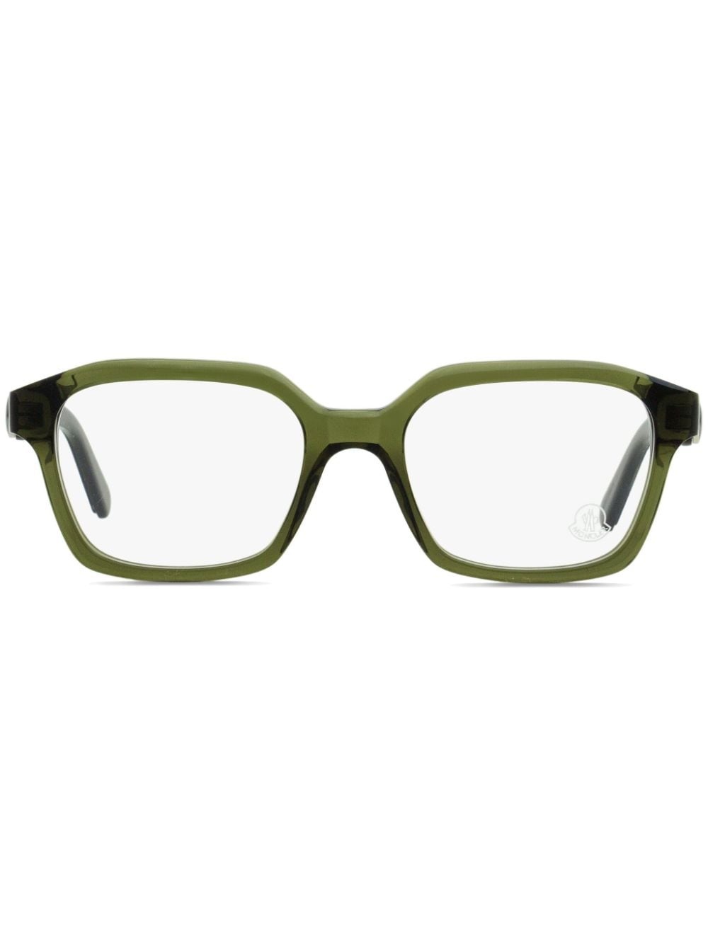 translucent rectangle-frame glasses - 1