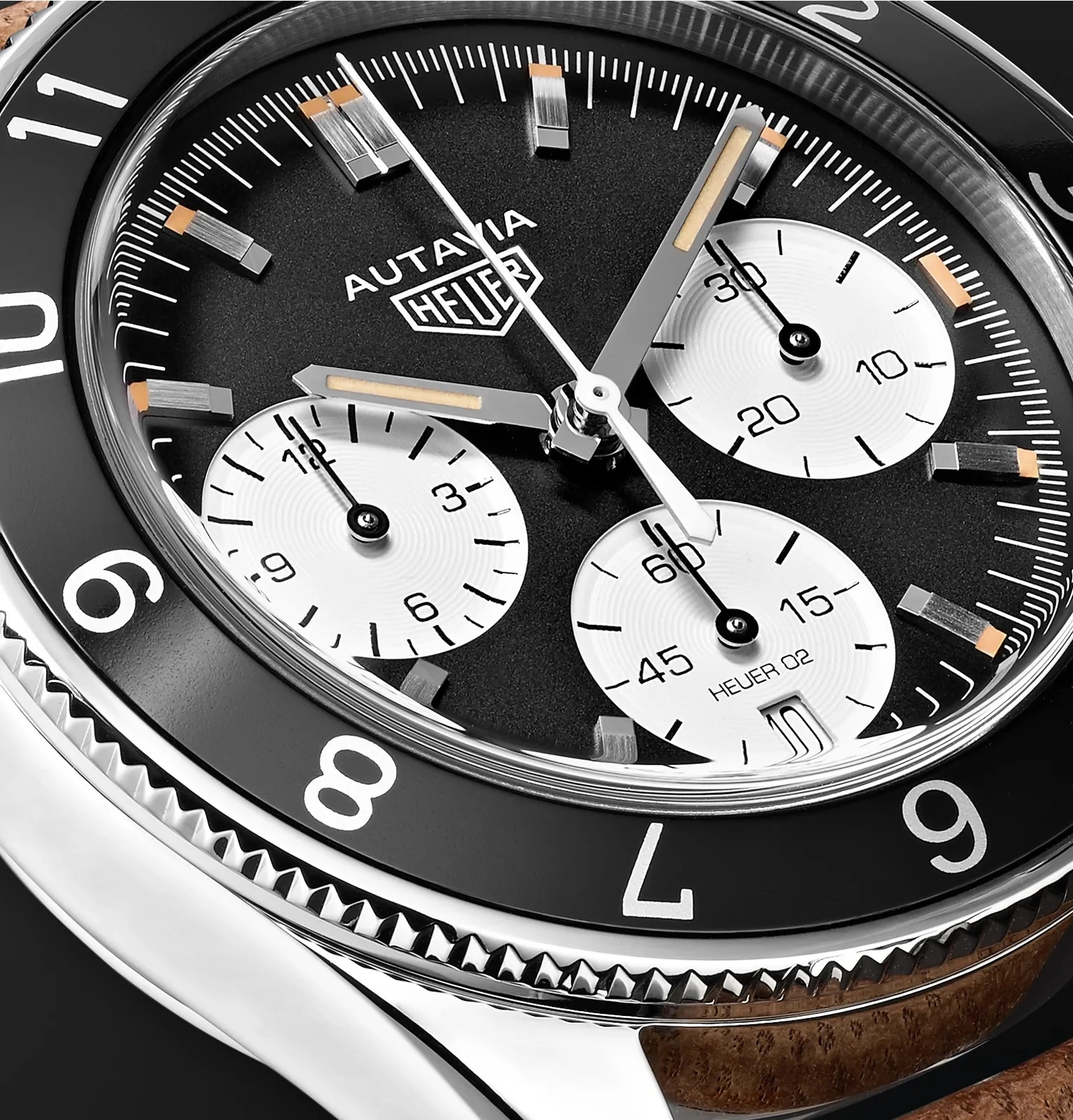 Autavia Automatic Chronograph 42mm Polished-Steel and Leather Watch, Ref. No. CBE2110.FC8226 - 6