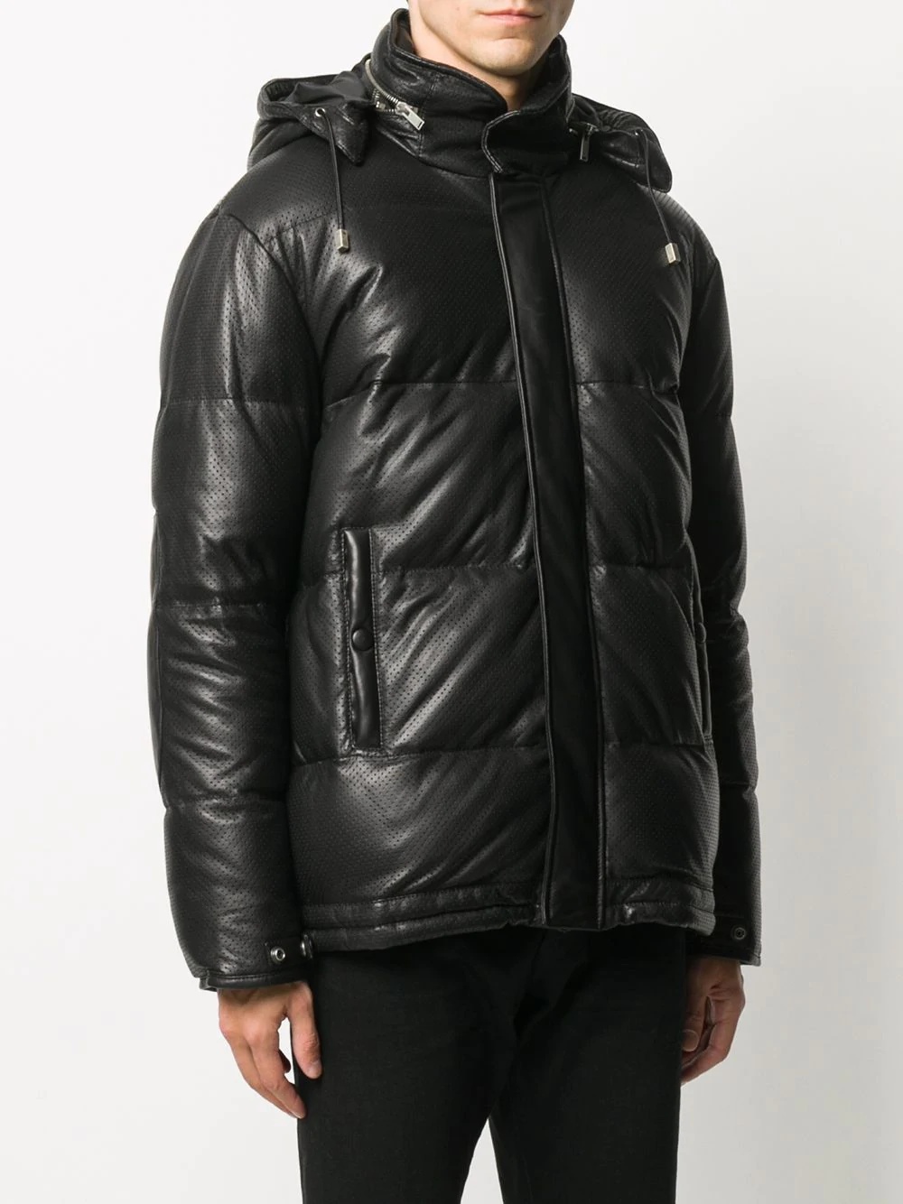 quilted zipped puffer jacket - 3