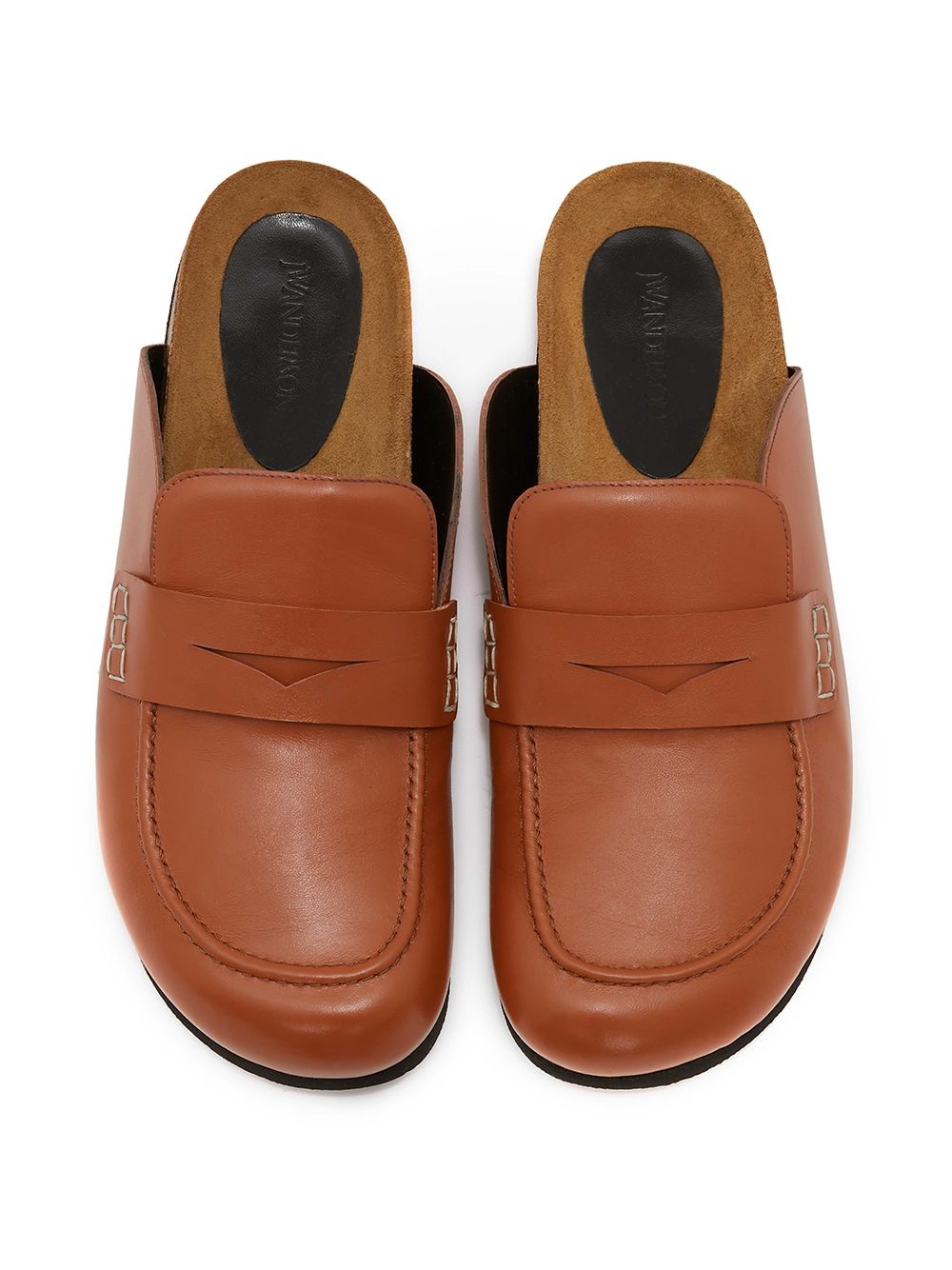 backless flat loafers - 4