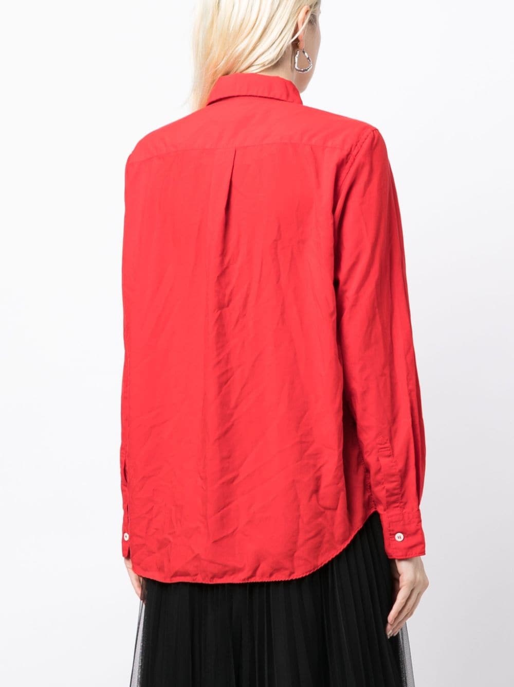 appliqué-detail long-sleeve shirt - 4