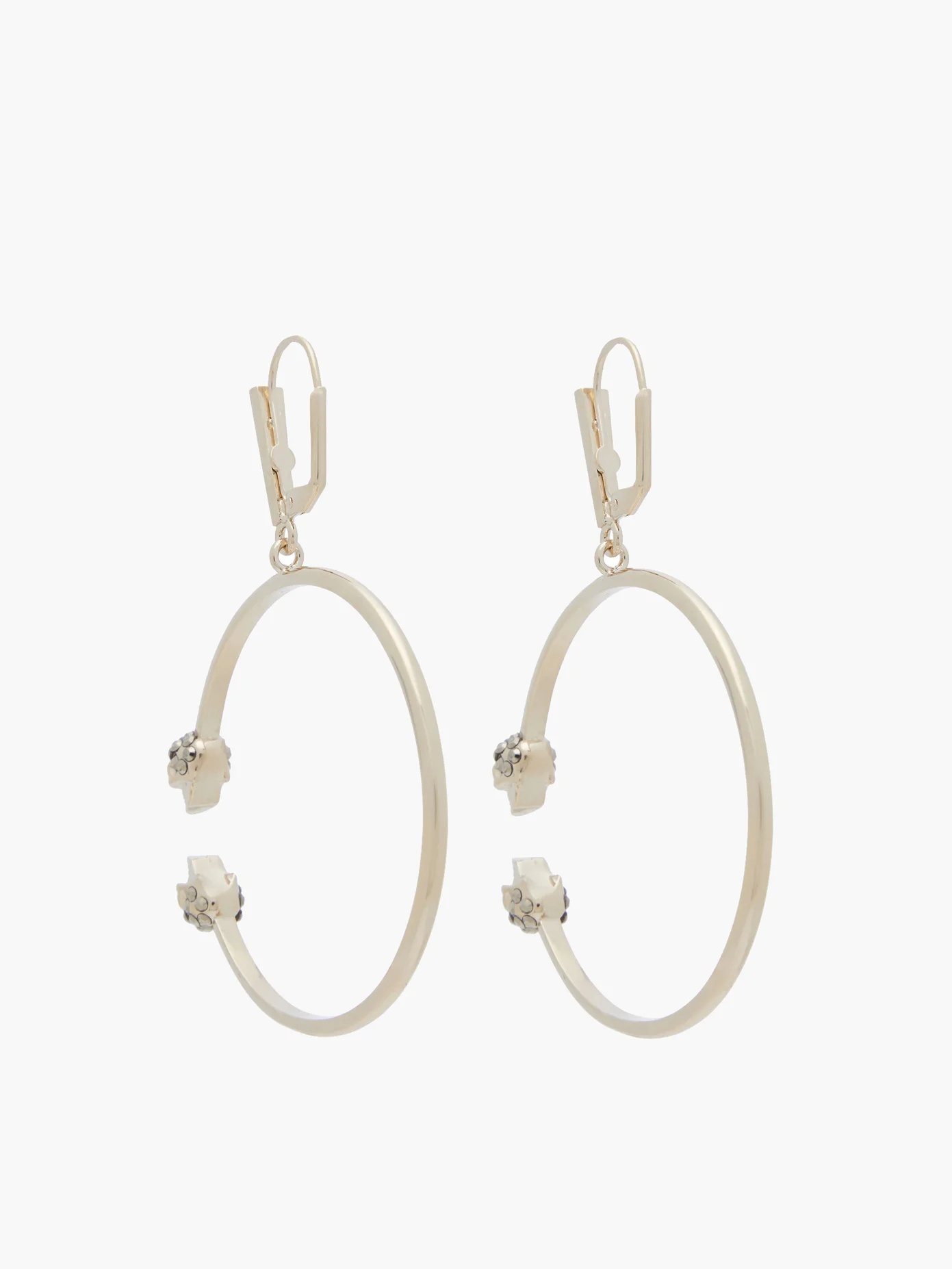 Double skull hoop earrings - 3