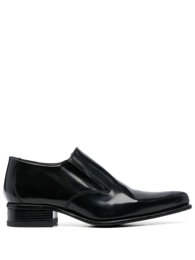 40mm pointed leather loafers - 1