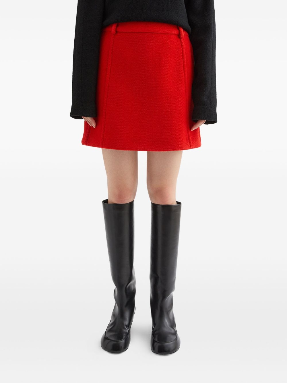 wool mini skirt - 3