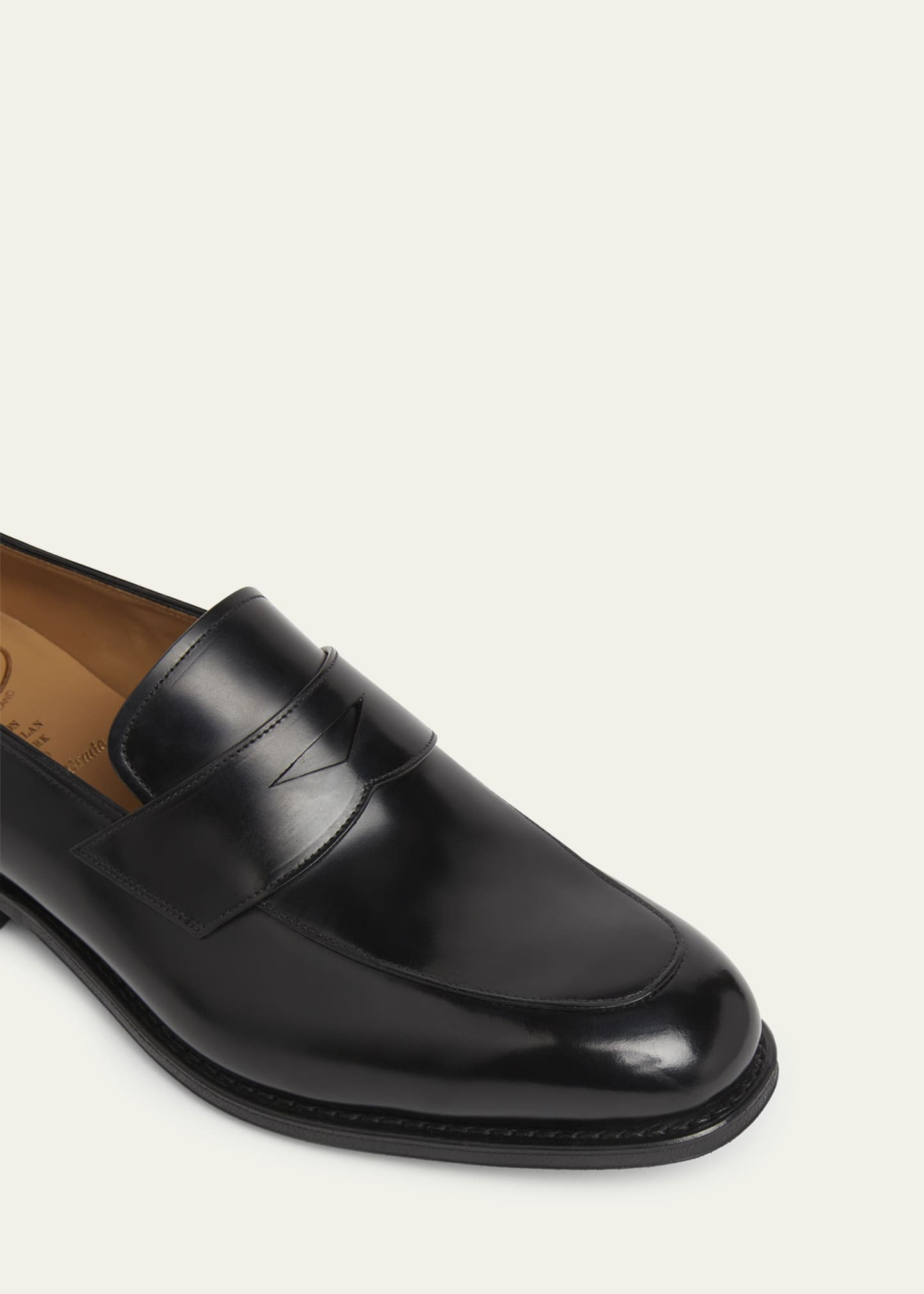 Men's Hertford Leather Rubber-Sole Penny Loafers - 4