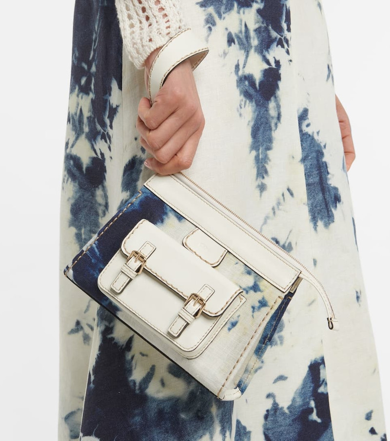 Chloé Edith tie-dye linen clutch outlook