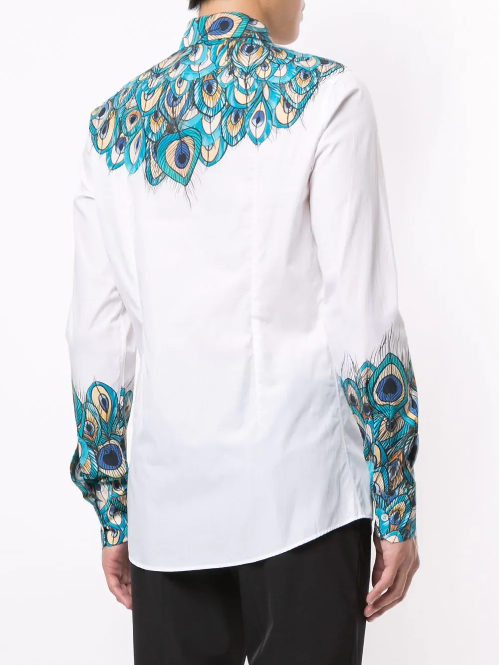 Peacock-print long-sleeve shirt - 4