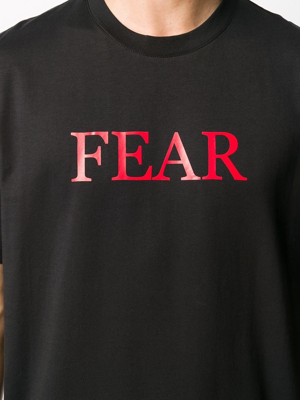 Fear print cotton T-shirt - 5