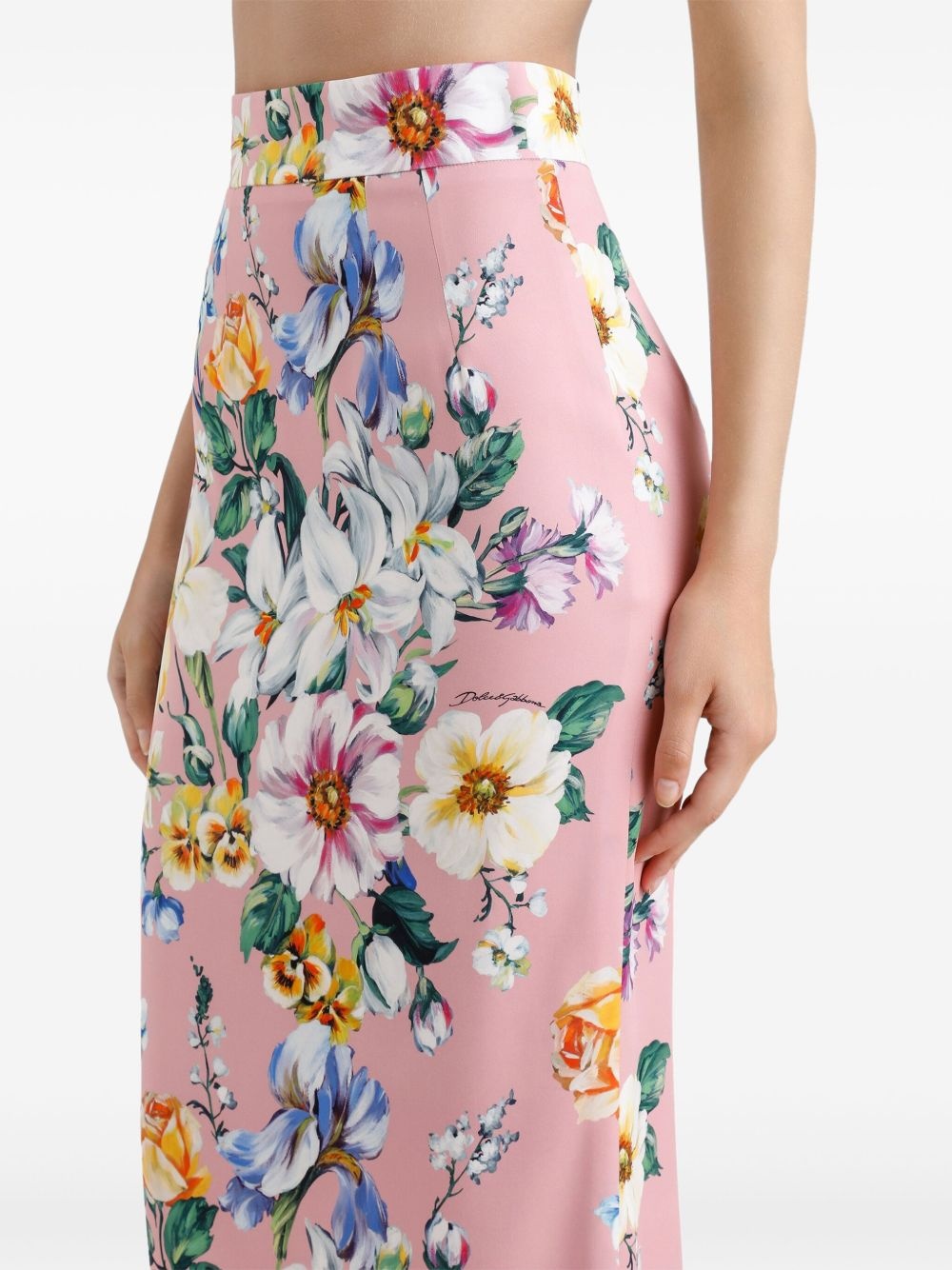 floral-print midi skirt - 4
