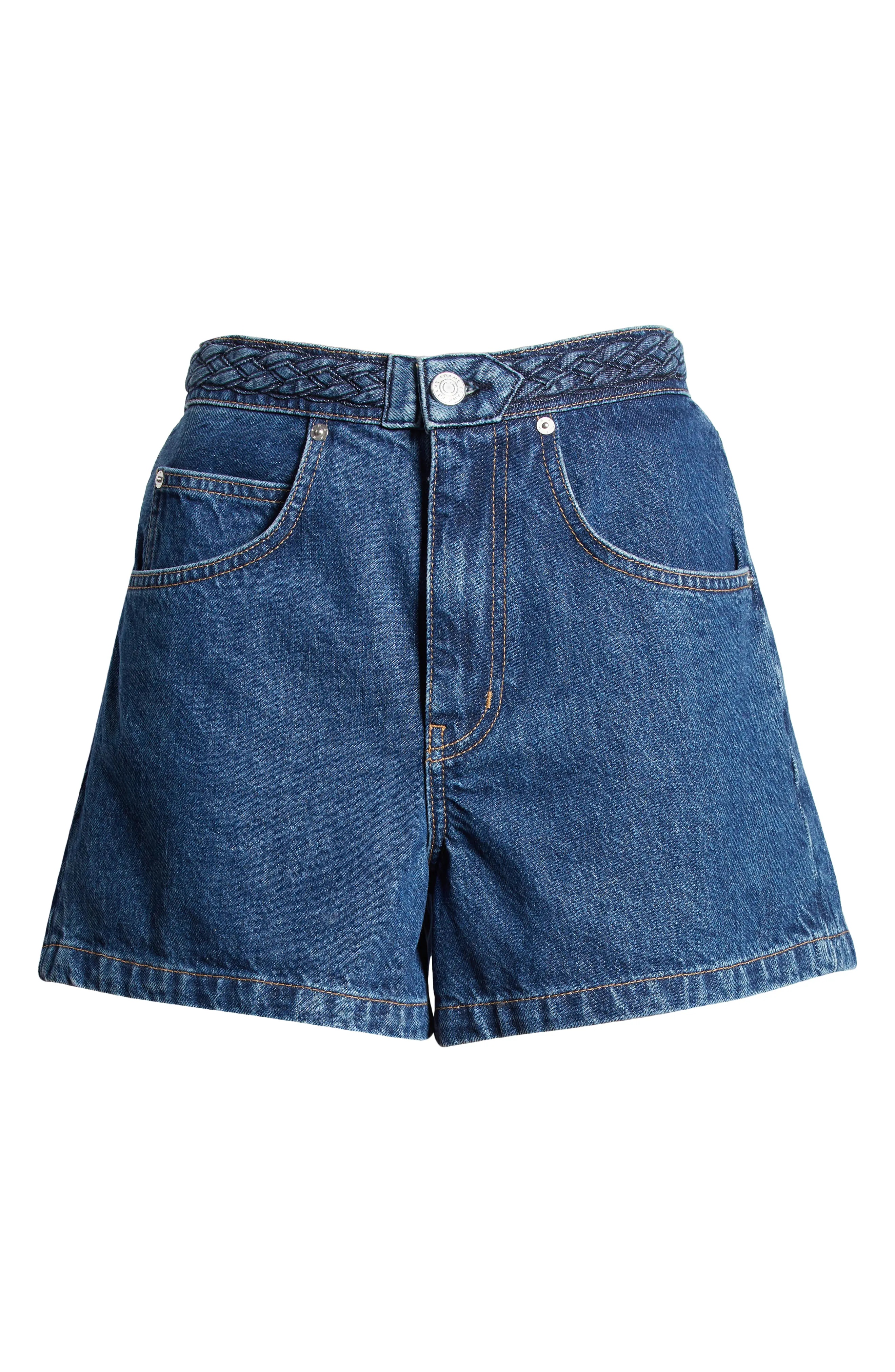 Braid Detail Denim Shorts - 5