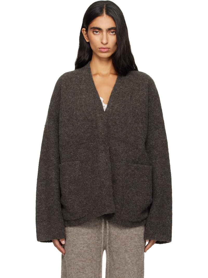 Gray Double Face Cardigan 1