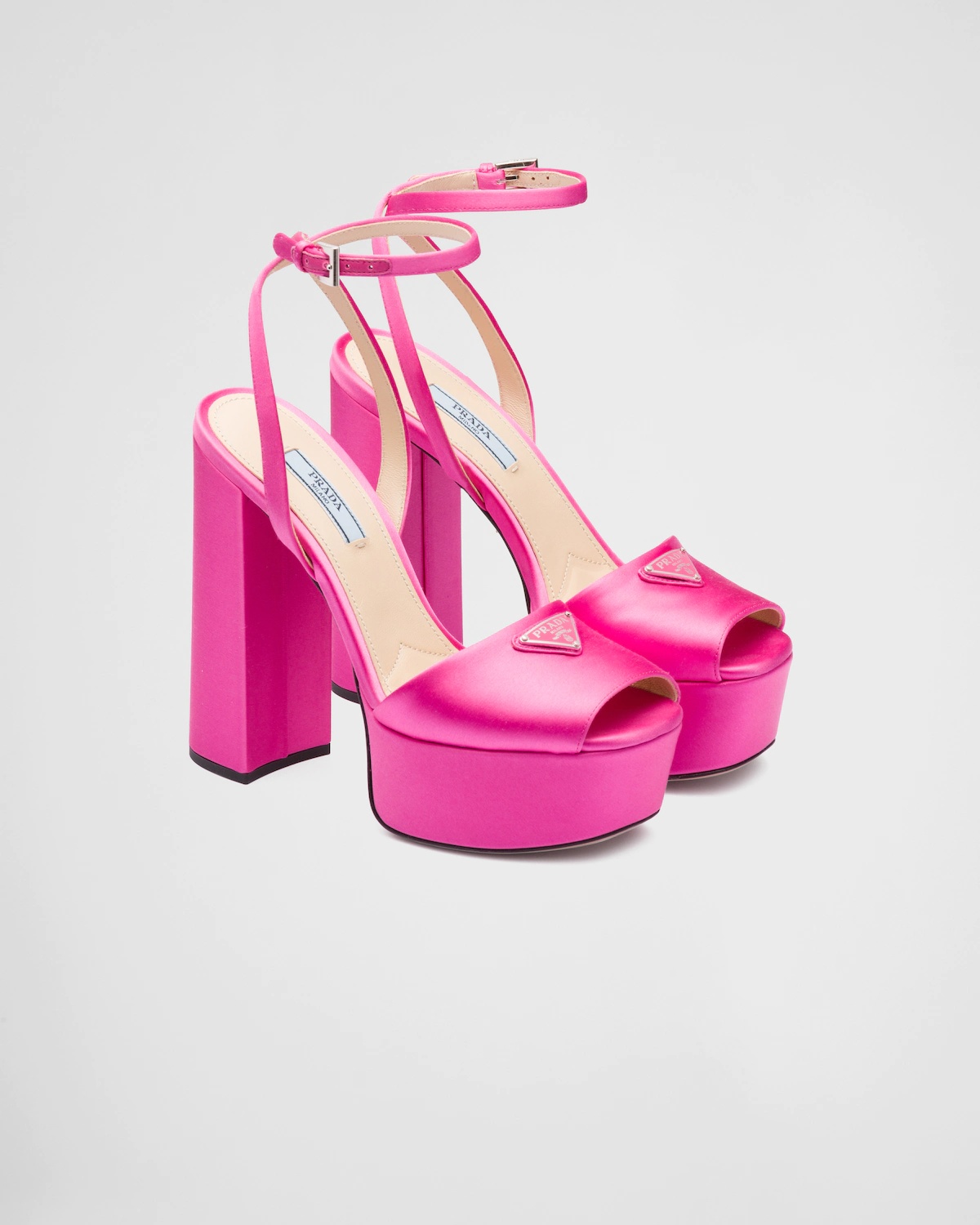 High-heeled satin sandals - 2