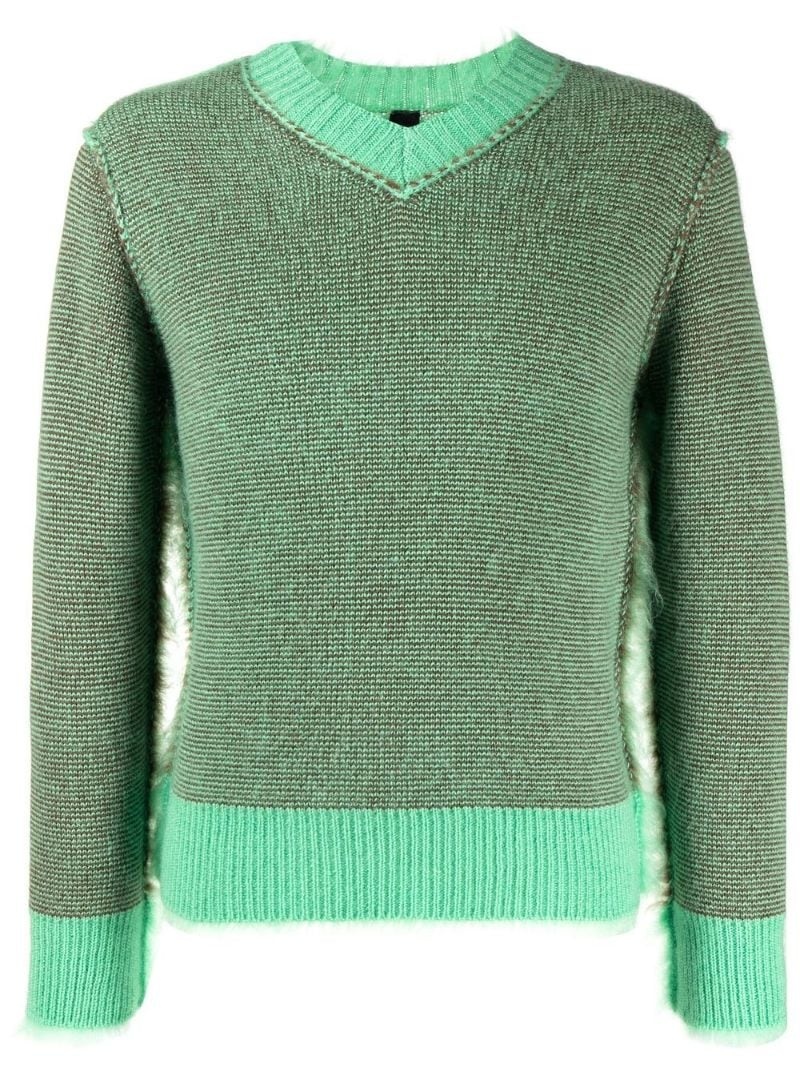 crew neck knitted jumper - 1