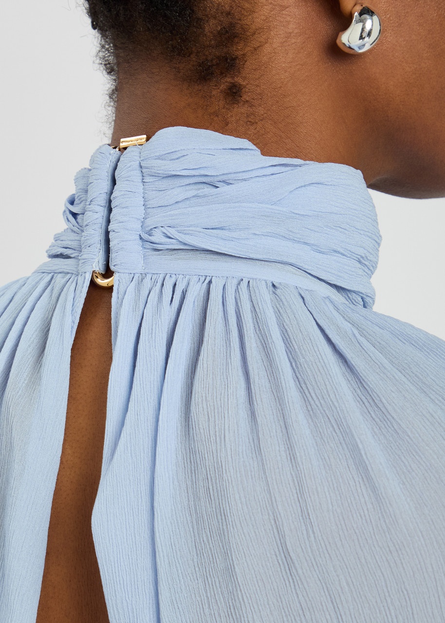 Stella Mccartney Creponne Draped Silk-chiffon Midi Dress - 5