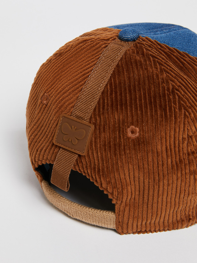 NARSETE Velvet and denim baseball cap 3