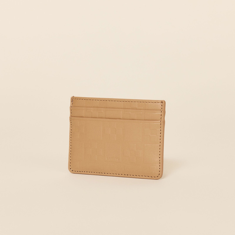 Sandro Embossed leather card holder outlook