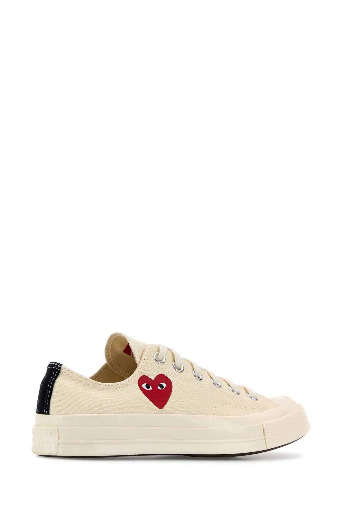 Ivory canvas Comme Des Garçons X Converse sneakers - 3