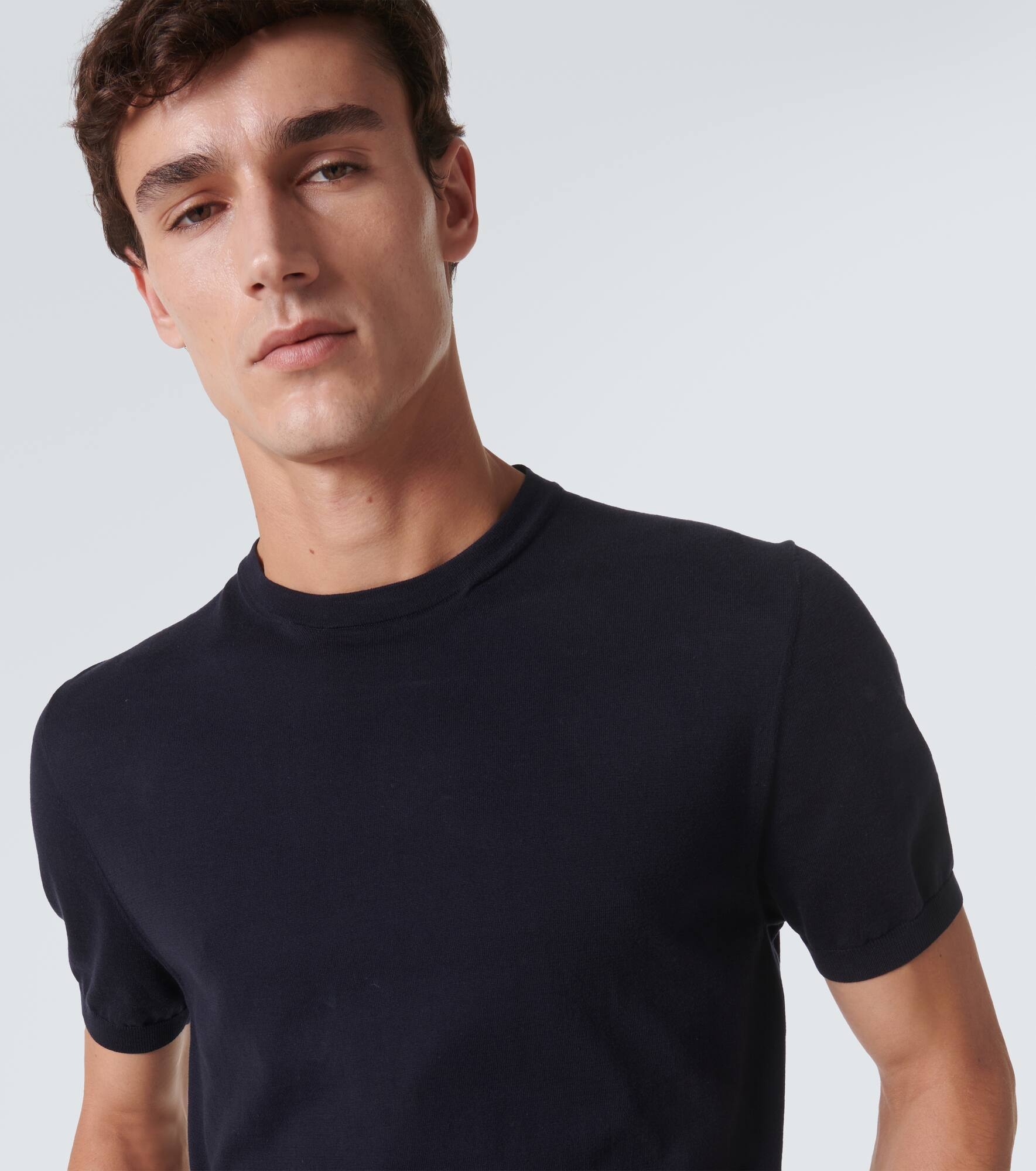 Knitted cotton T-shirt - 5