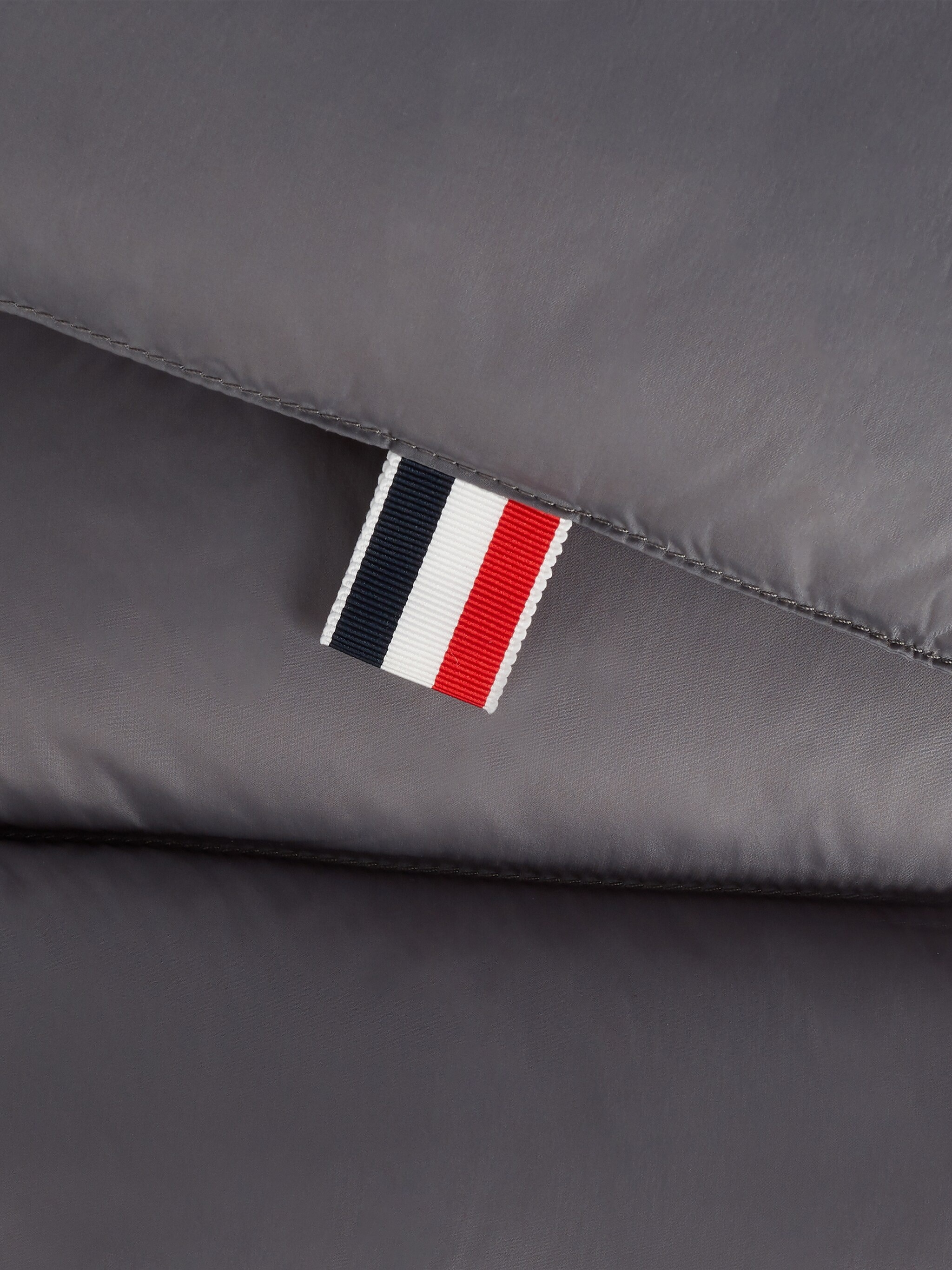 Medium Grey Matte Nylon Down Filled 4-Bar Scarf - 2