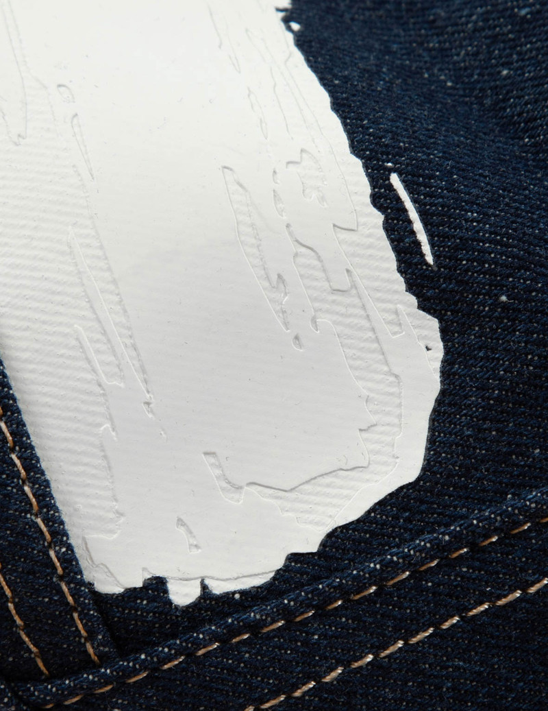 BRUSHSTROKE SEAGULL PRINT DENIM TOTE BAG 6