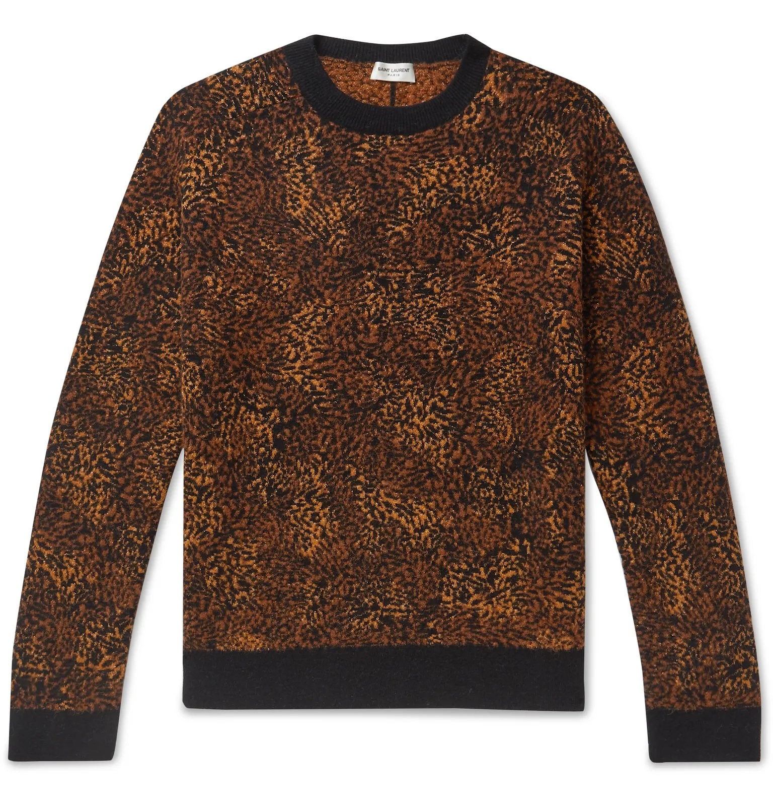 Metallic Leopard Jacquard Sweater - 1