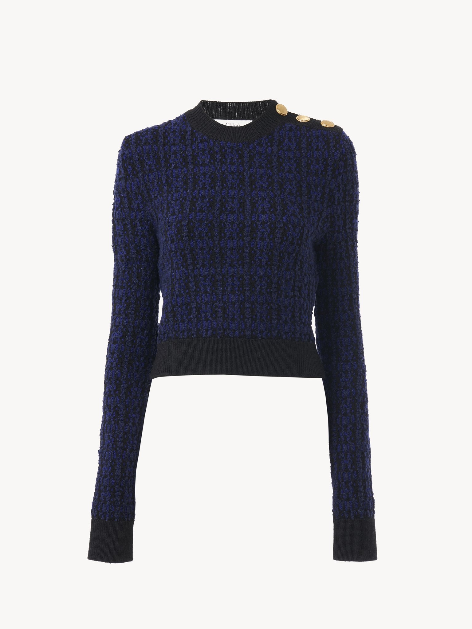BOXY MOCK-NECK SWEATER IN A WOOL & SILK KNIT - 2