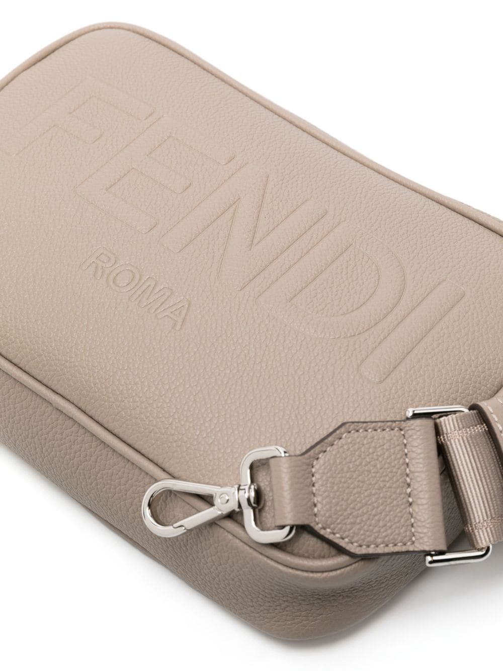 logo-embossed leather camera case - 4