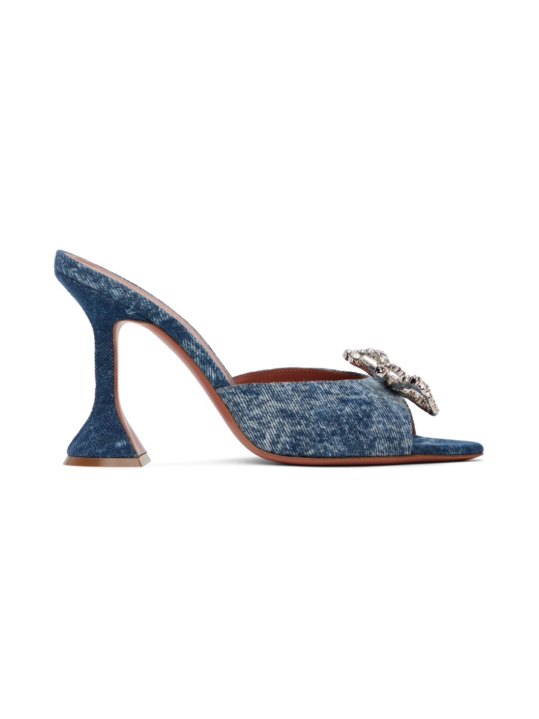 Blue Rosie Slipper Heeled Sandals - 1