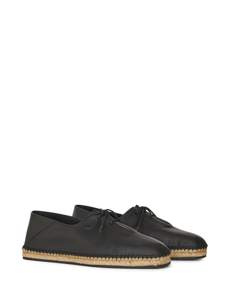Etro square-toe leather espadrilles outlook