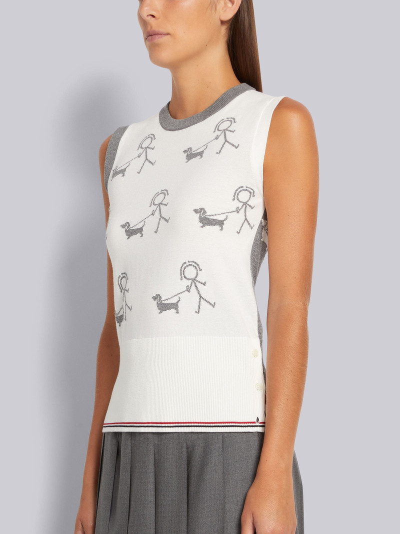 Thom Browne Multicolor Fun-Mix Mrs. Thom Walking Hector Half Drop Shell Top outlook