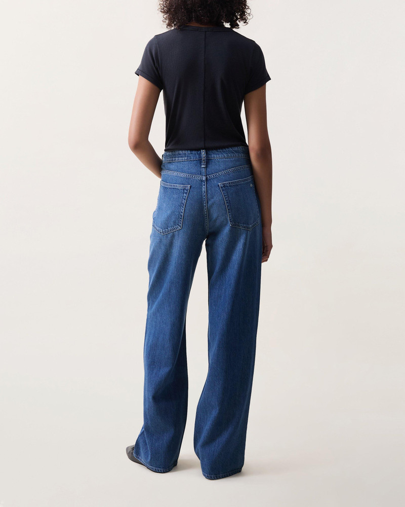 rag & bone Lori Wide-Leg Jeans Cloud in Oconee outlook