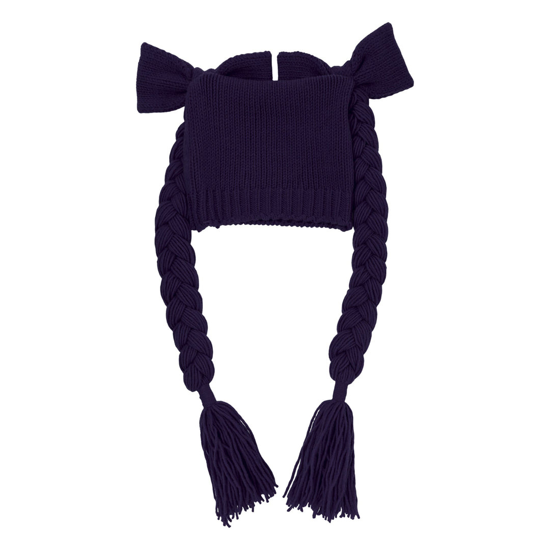 Big Bowknot Pony Tail Knit Cap - 2