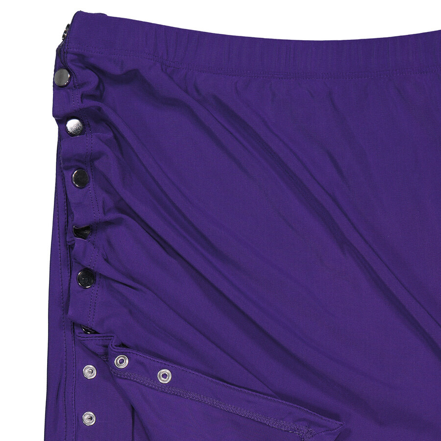 Rabanne Logo Engraved Draped Mini Skirt - 7
