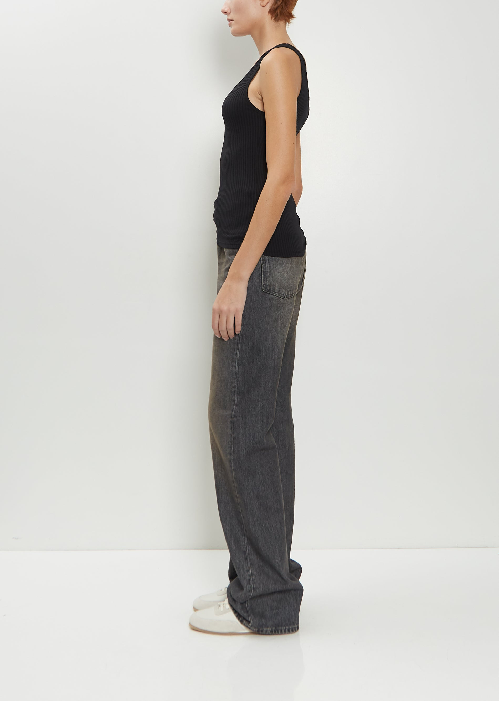 Luiza Organic Cotton Blend Tank — Black - 2