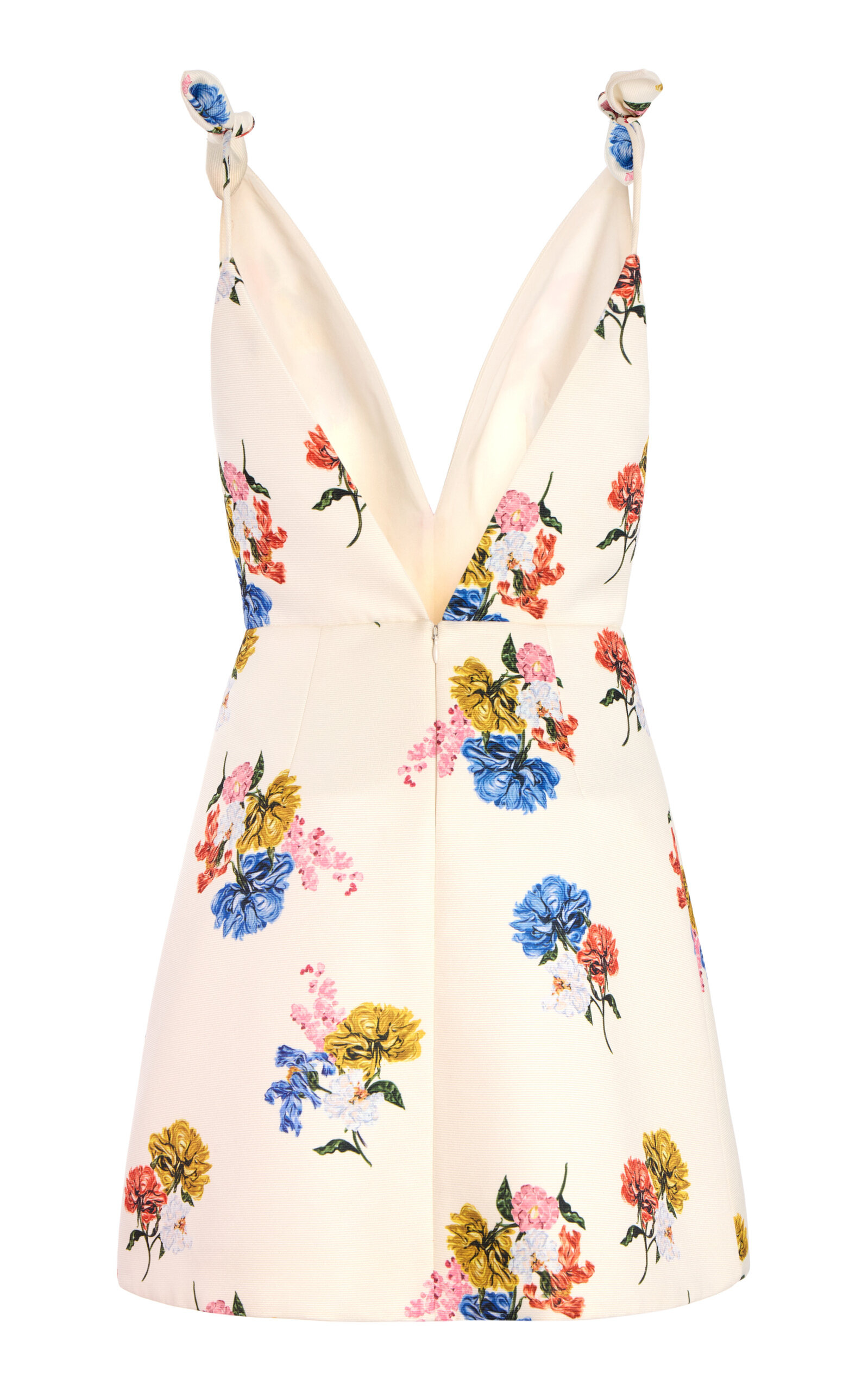 Vero Ribbon-Tie Mini Dress floral - 5