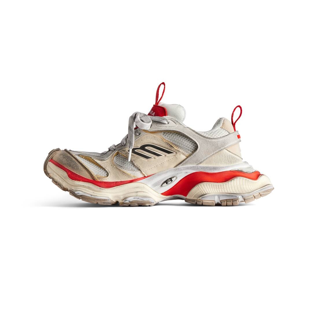 Men's Cargo Sneaker  in Beige/grey/red - 4