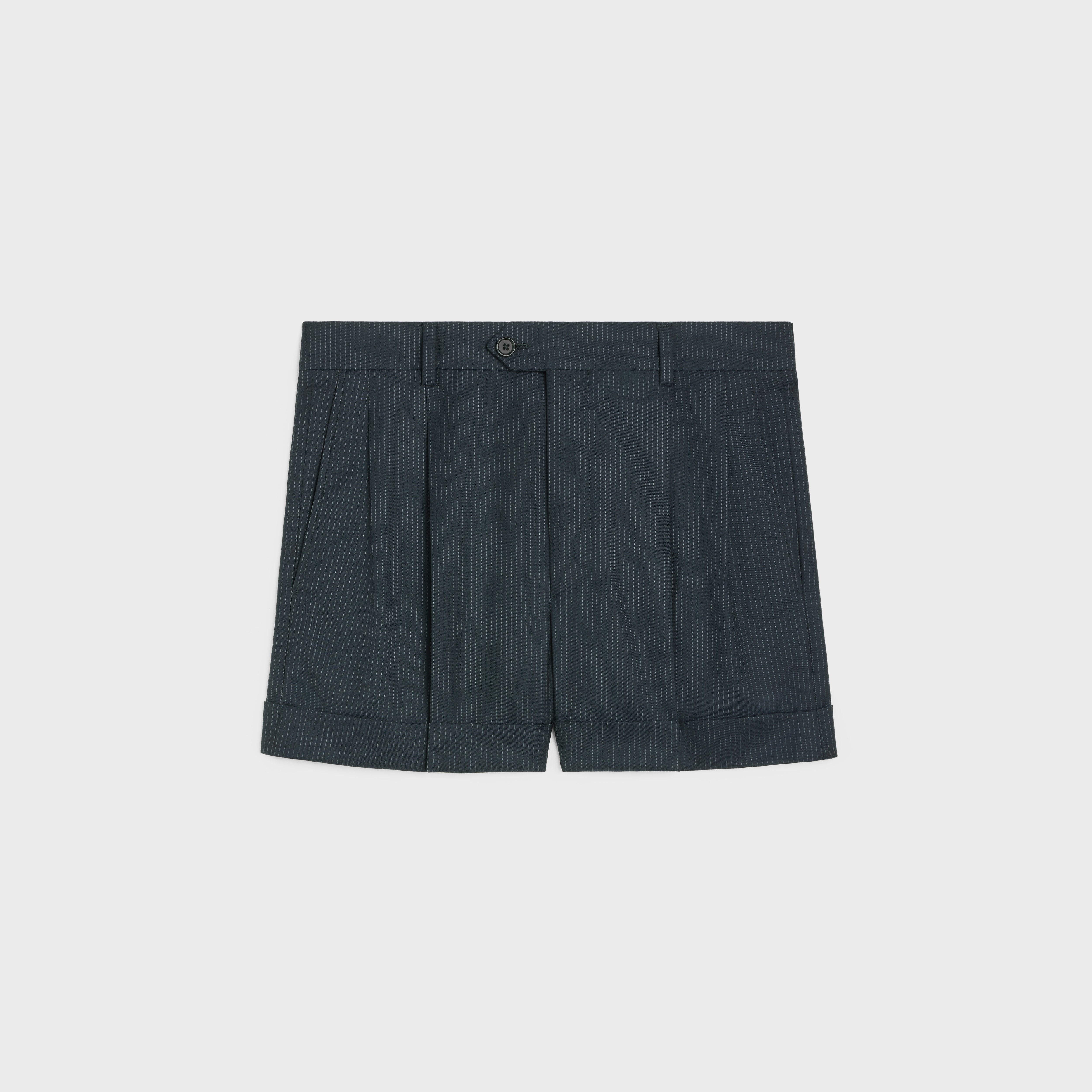 skate shorts in striped wool - 1