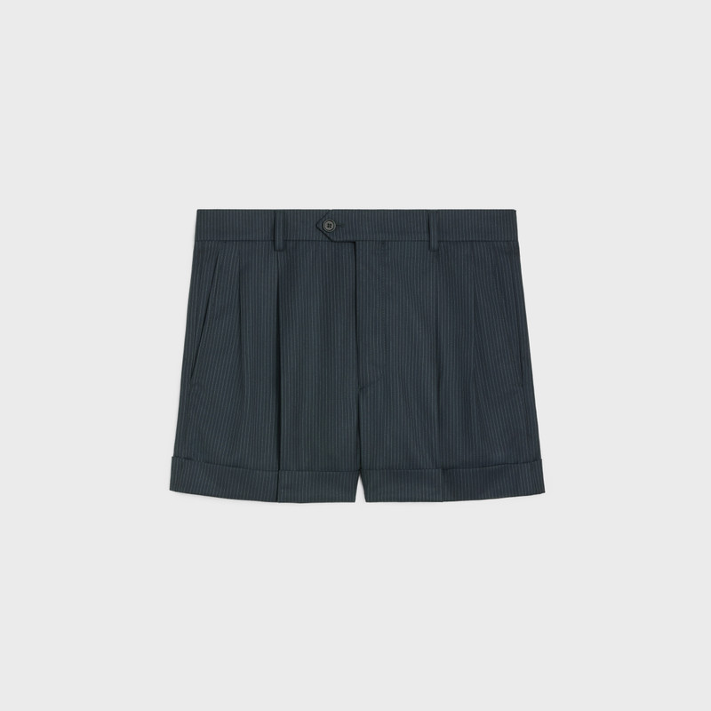 skate shorts in striped wool 1