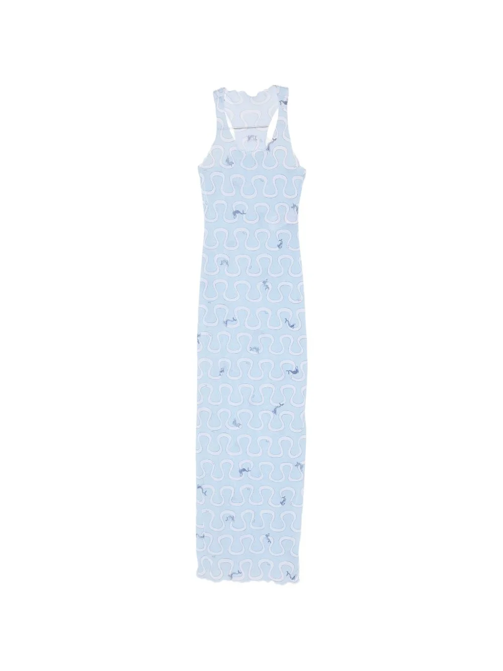 graphic-print scoop-neck maxi dress - 1