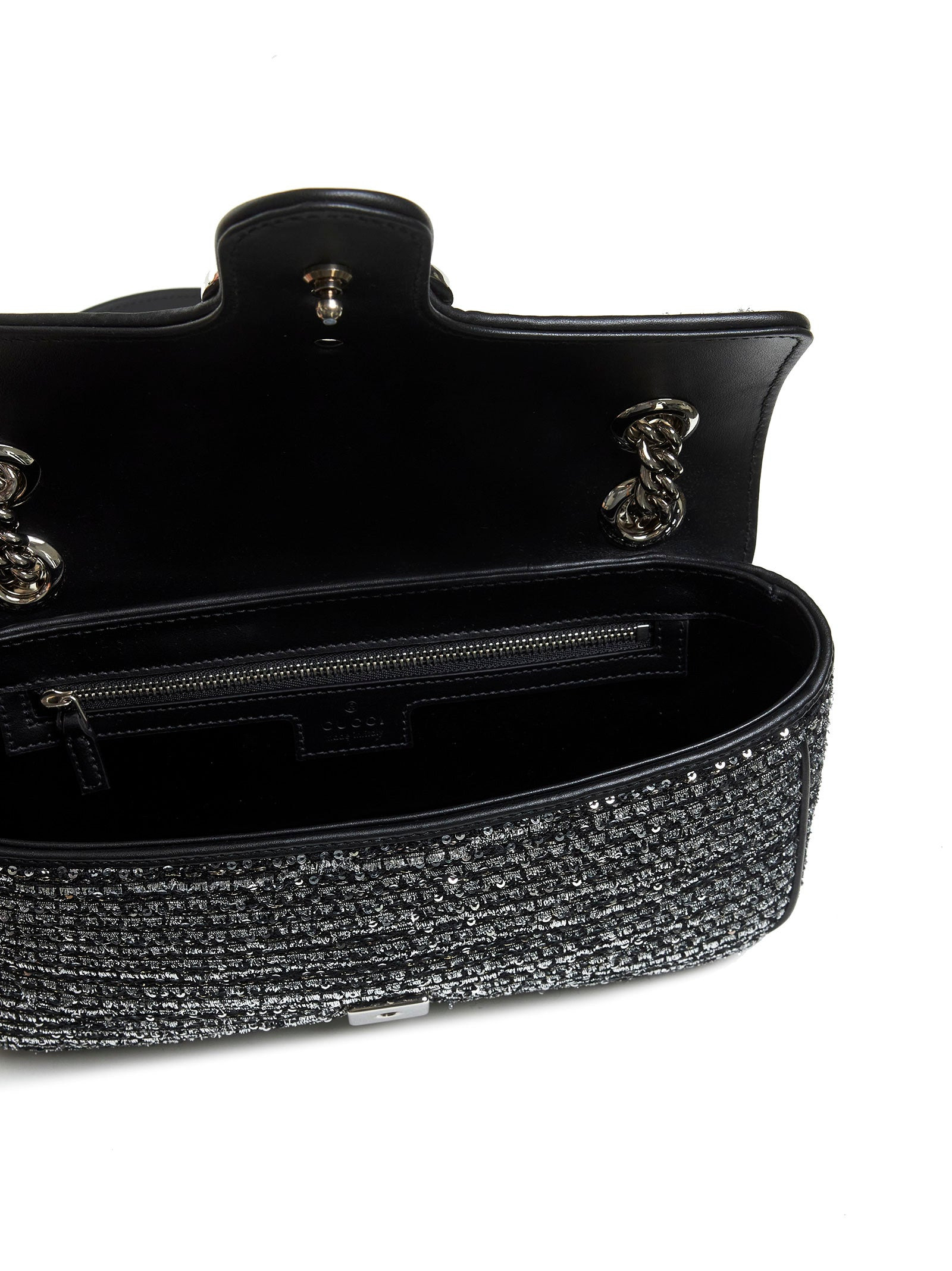 Gucci Women Black Gg Marmont Small Shoulder Bag - 5