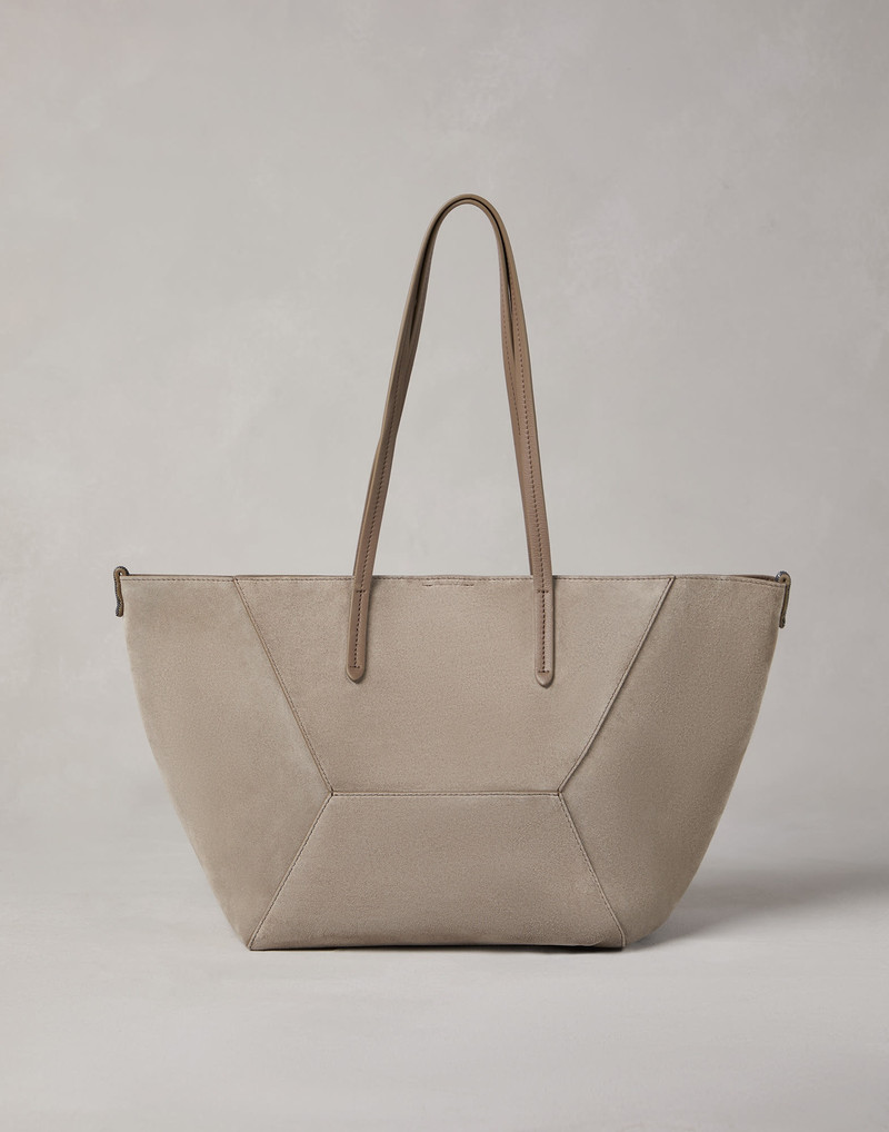 Brunello Cucinelli BC Duo small bag in suede with monili outlook