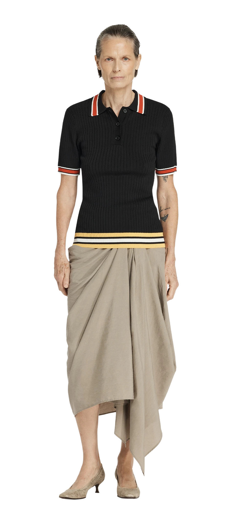 entire studios FLEUR SKIRT TAUPE outlook