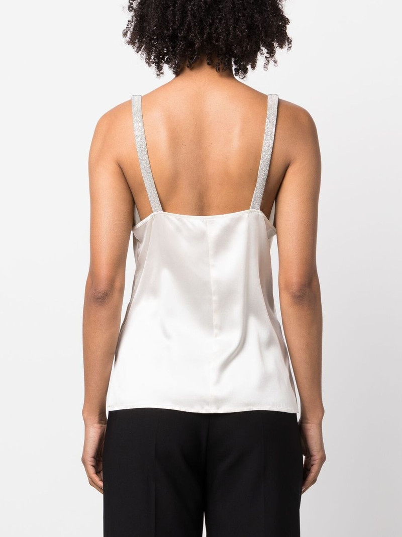 V-neck satin-finish top 4