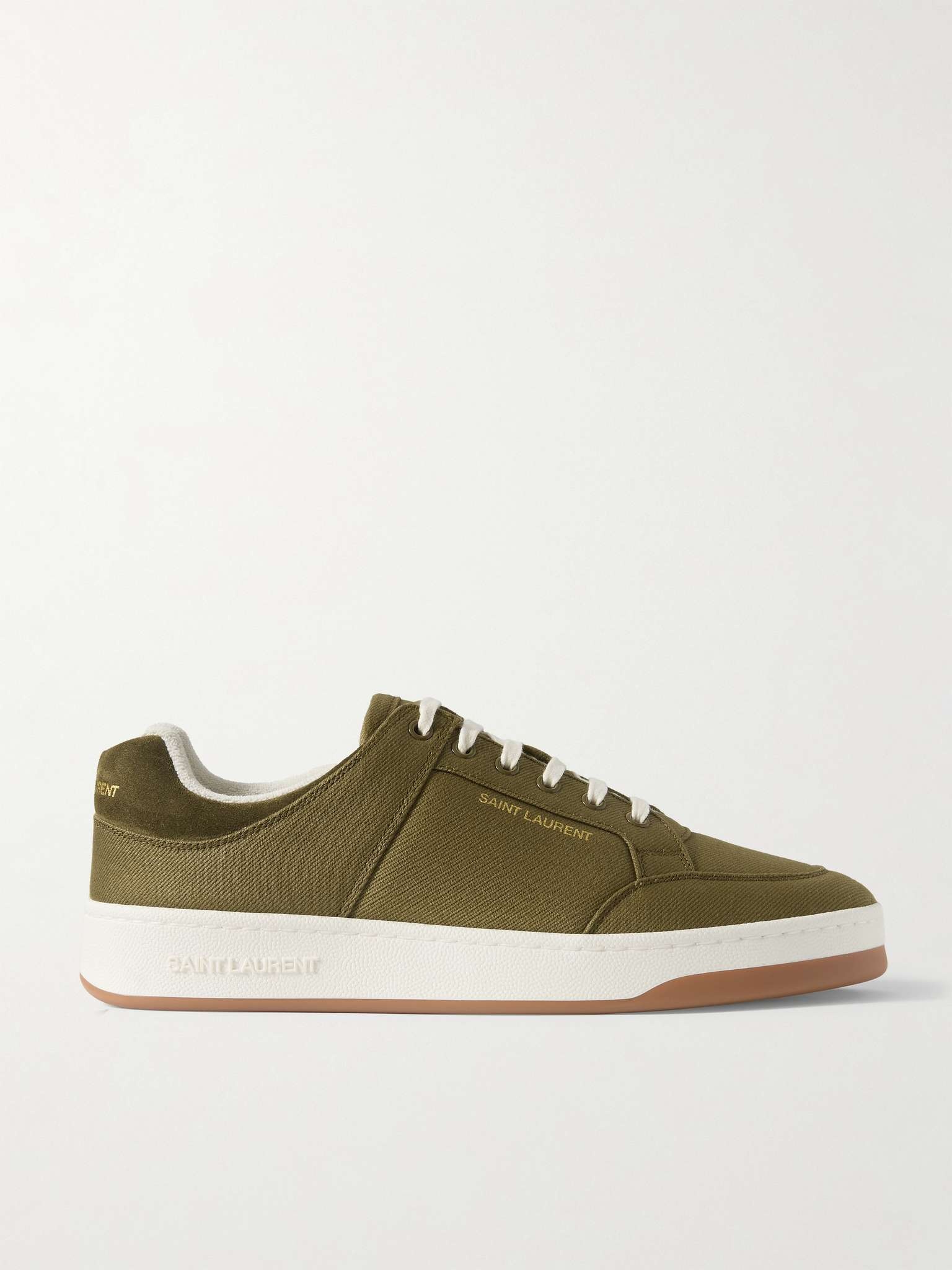 SL61 Suede-Trimmed Canvas Sneakers - 1