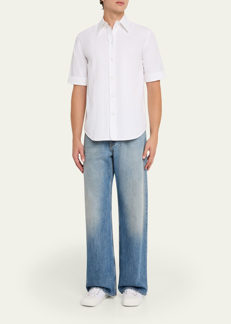 ERL Men's Faded Denim Wide-Leg Jeans outlook