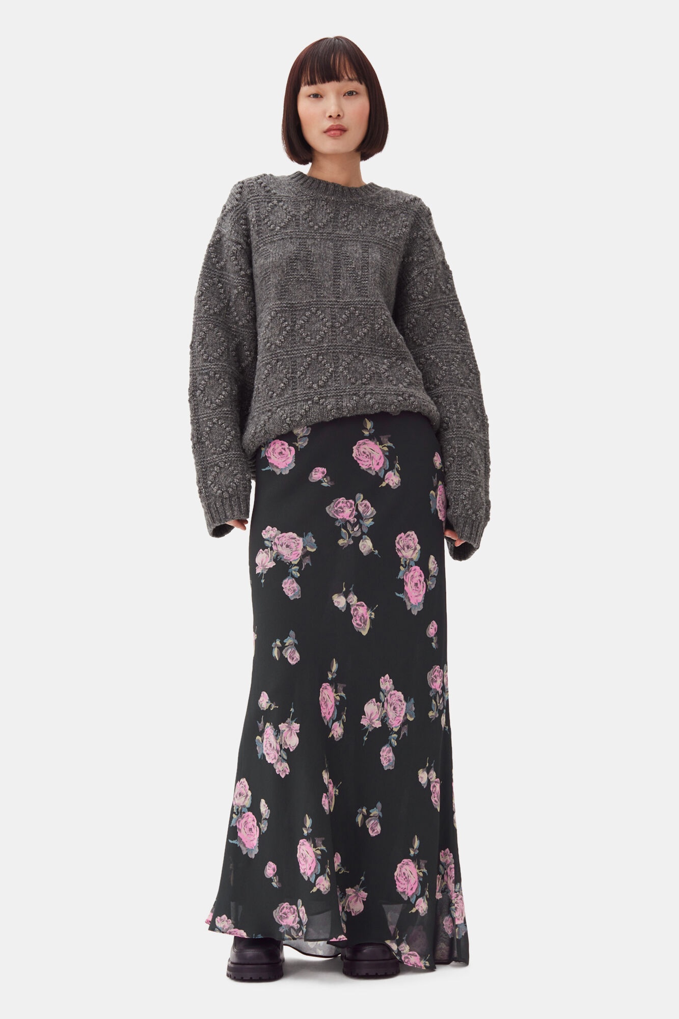 GREY O-NECK SWEATER - 3