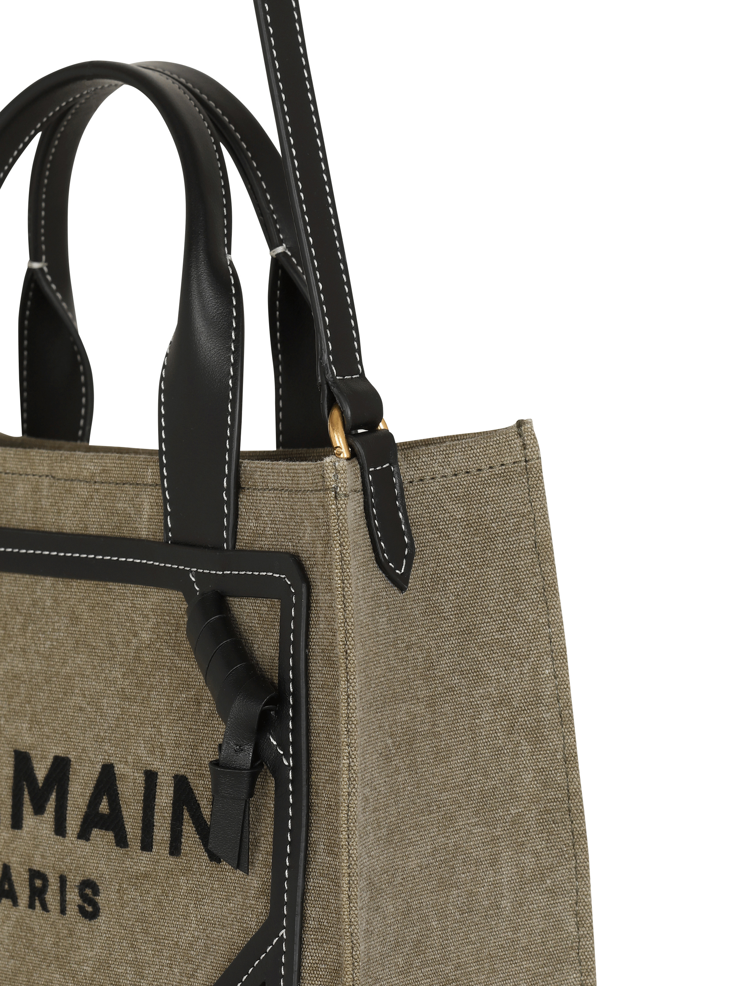 B-Army small tote bag in canvas and leather - 6