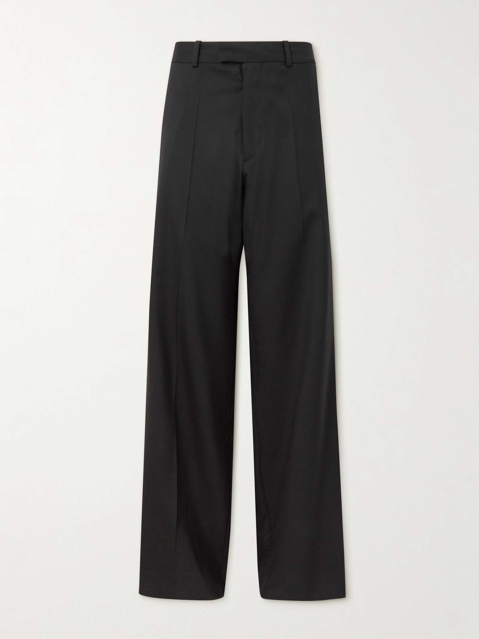 Wide-Leg Wool Trousers - 1