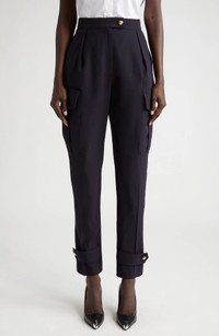 ボトムスその他 Alexander McQueen Wide navy blue wool trousers Alexander McQueen Wide navy blue wool trousers | TheDoubleF